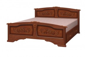 ЕЛЕНА Кровать из массива 1200 (Орех) с 2-мя ящиками в Сысерти - sysert.ok-mebel.com | фото 2