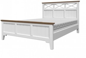 ГРАЦИЯ-5 Кровать из массива 1400 (Белый Античный/Дуб Коньяк) в Сысерти - sysert.ok-mebel.com | фото