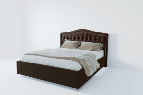 Кровать Калининград с ПМ 1400 (экокожа коричневая) в Сысерти - sysert.ok-mebel.com | фото 2