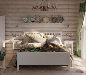 Кровать Кантри двухспальная 180х200, массив сосны, цвет белый в Сысерти - sysert.ok-mebel.com | фото 4