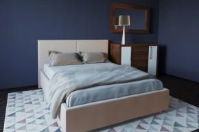 Кровать Корсика с ПМ 1400 (экокожа бежевая) в Сысерти - sysert.ok-mebel.com | фото 2