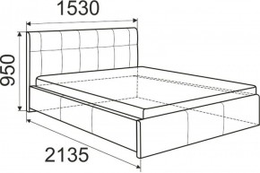 Кровать Изабелла с латами Newtone cacao 1600x2000 в Сысерти - sysert.ok-mebel.com | фото 2