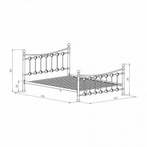 Кровать металлическая "Эльда" Белый в Сысерти - sysert.ok-mebel.com | фото 2