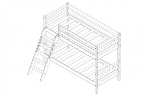 Кровать низкая с наклонной лестницей Соня (Вариант 12) в Сысерти - sysert.ok-mebel.com | фото 4