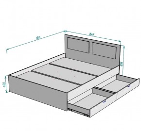 Кровать Ольга L39 (1600) 2 ящика в Сысерти - sysert.ok-mebel.com | фото 2