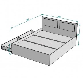 Кровать Ольга L40 (1600) 2 ящика в Сысерти - sysert.ok-mebel.com | фото 2