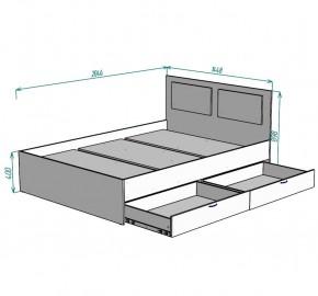 Кровать Ольга L41 (1400) 2 ящика в Сысерти - sysert.ok-mebel.com | фото 2