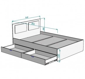 Кровать Ольга L42 (1400) 2 ящика в Сысерти - sysert.ok-mebel.com | фото 5