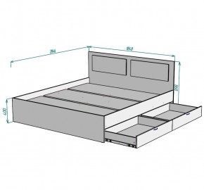 Кровать Ольга L43 (1800) 2 ящика в Сысерти - sysert.ok-mebel.com | фото 2