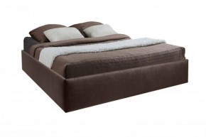 Кровать Подиум с ПМ 800 (экокожа коричневая) в Сысерти - sysert.ok-mebel.com | фото 2