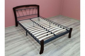 Кровать "Муза 4 Лайт" КМД9 Черная (1400*2000) (ножки-шоколад) с коваными изделиями в Сысерти - sysert.ok-mebel.com | фото 3