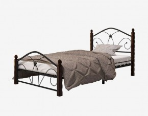 Кровать "Селена 1" Черная (900*2000) (ножки-шоколад) с коваными элементами в Сысерти - sysert.ok-mebel.com | фото 2