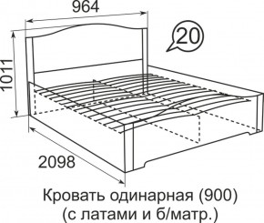 Кровать с латами Виктория 1600*2000 в Сысерти - sysert.ok-mebel.com | фото 3