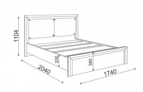 Кровать 1.6 Глэдис М31 с настилом и мягкой частью (ЯШС/Белый) в Сысерти - sysert.ok-mebel.com | фото 3