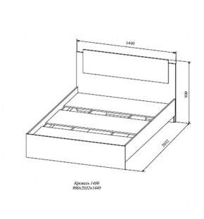 СОФИ СКР1400.1Кровать 1400 в Сысерти - sysert.ok-mebel.com | фото 2