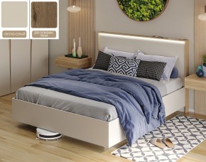 Кровать (Светло-серый U750 ST9/Дуб Галифакс Табак) 1400 в Сысерти - sysert.ok-mebel.com | фото