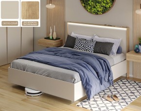 Кровать (Светло-серый U750 ST9/Дуб Небраска натуральный) 1400 в Сысерти - sysert.ok-mebel.com | фото