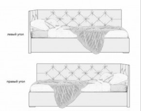 Кровать угловая Лэсли интерьерная +настил ДСП (120х200) в Сысерти - sysert.ok-mebel.com | фото 2