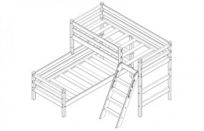 Кровать угловая с наклонной лестницей Соня (Вариант 8) в Сысерти - sysert.ok-mebel.com | фото 4