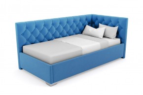 Кровать угловая Виола интерьерная +основание (80х200) 1 кат. ткани в Сысерти - sysert.ok-mebel.com | фото