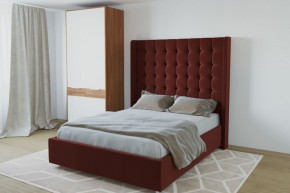 Кровать Венеция ЛЮКС с ПМ 1200 (велюр бордо) в Сысерти - sysert.ok-mebel.com | фото 2
