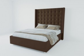 Кровать Венеция ЛЮКС с ПМ 1400 (экокожа коричневая) в Сысерти - sysert.ok-mebel.com | фото 2