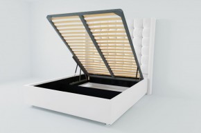 Кровать Венеция ЛЮКС с ПМ 1600 (экокожа белая) в Сысерти - sysert.ok-mebel.com | фото