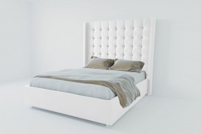 Кровать Венеция ЛЮКС с ПМ 1600 (экокожа белая) в Сысерти - sysert.ok-mebel.com | фото 2