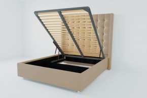 Кровать Венеция ЛЮКС с ПМ 1600 (велюр светло-серый) в Сысерти - sysert.ok-mebel.com | фото