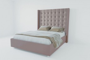 Кровать Венеция ЛЮКС с ПМ 1600 (велюр темно-серый) в Сысерти - sysert.ok-mebel.com | фото 2