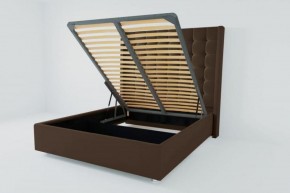 Кровать Венеция ЛЮКС с ПМ 1800 (экокожа коричневая) в Сысерти - sysert.ok-mebel.com | фото 2