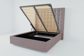 Кровать Венеция ЛЮКС с ПМ 1800 (велюр темно-серый) в Сысерти - sysert.ok-mebel.com | фото