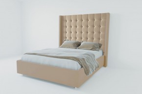 Кровать Венеция ЛЮКС с ПМ 2000 (велюр светло-серый) в Сысерти - sysert.ok-mebel.com | фото 2