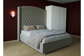 Кровать Версаль ЛЮКС с ПМ 1200 (велюр серый) в Сысерти - sysert.ok-mebel.com | фото
