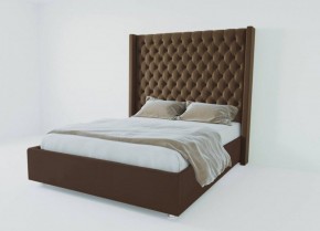 Кровать Версаль ЛЮКС с ПМ 2000 (экокожа коричневая) в Сысерти - sysert.ok-mebel.com | фото 1