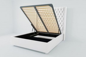 Кровать Версаль ЛЮКС с ПМ 800 (экокожа белая) в Сысерти - sysert.ok-mebel.com | фото 2