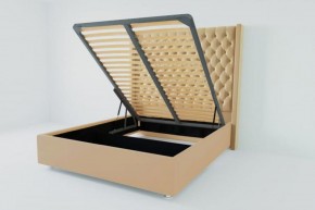 Кровать Версаль ЛЮКС с ПМ 900 (экокожа бежевая) в Сысерти - sysert.ok-mebel.com | фото 2