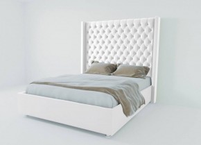 Кровать Версаль ЛЮКС с ПМ 900 (экокожа белая) в Сысерти - sysert.ok-mebel.com | фото