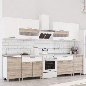 Кухня Айсбери 2.4 м (Белый/Дуб Сонома) в Сысерти - sysert.ok-mebel.com | фото