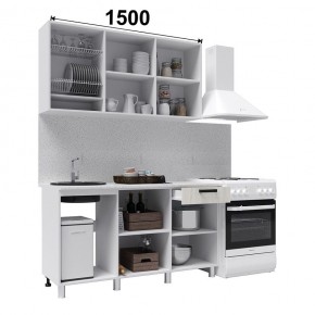 Кухня ДИОР 1500 (Белый/Дуб Крафт белый) в Сысерти - sysert.ok-mebel.com | фото 2