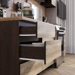 Кухня Энигма 1.6 м (венге/дуб каньон) в Сысерти - sysert.ok-mebel.com | фото 2