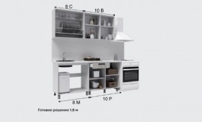 Кухня Кантри 1.6 Готовое решение столешница 26мм в Сысерти - sysert.ok-mebel.com | фото 2