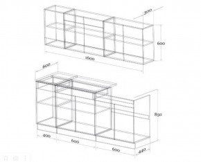 Кухонный гарнитур Лайт 1600 в Сысерти - sysert.ok-mebel.com | фото 2