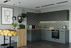 Кухня угловая Антрацит 2600х1600 (Стол. 38мм) в Сысерти - sysert.ok-mebel.com | фото