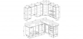 Кухонный гарнитур Антик 2200*1600 h950 (Стол. 26мм) в Сысерти - sysert.ok-mebel.com | фото 2