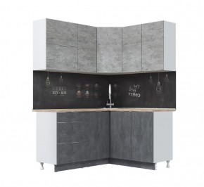 Кухонный гарнитур Асти-бетон угловой 1,4*1,6 в Сысерти - sysert.ok-mebel.com | фото 2