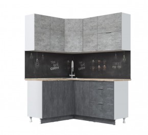 Кухонный гарнитур Асти-бетон угловой 1,4*1,6 в Сысерти - sysert.ok-mebel.com | фото 3