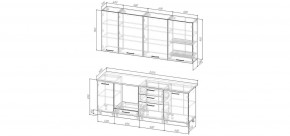 Кухонный гарнитур Белый Глянец 2200 h950 (Стол. 26мм) в Сысерти - sysert.ok-mebel.com | фото 2