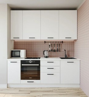 Кухонный гарнитур Белый Глянец 2200 h950 (Стол. 38мм) в Сысерти - sysert.ok-mebel.com | фото