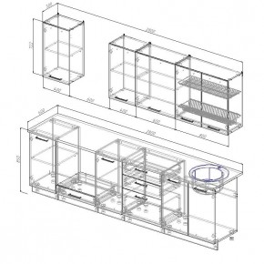 Кухонный гарнитур Демо 2800 (Стол. 26мм) в Сысерти - sysert.ok-mebel.com | фото 2